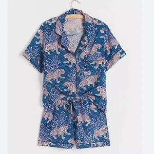 Print Fresh Snow Leopard Sleep Short Set